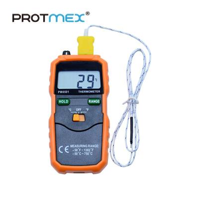 China Professional Wireless Easy Operation PROTMEX PM6501 K Type Digital Thermometer LCD Display Temperature Meter Thermocouple W/Data Plug/Log for sale