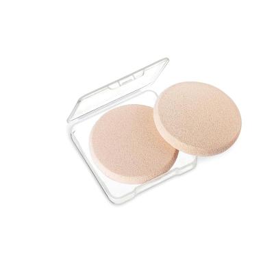 China 2 Pack High Quality Round Makeup Sponges Beauty Face Primer Powder Puff With A Travel Case for sale