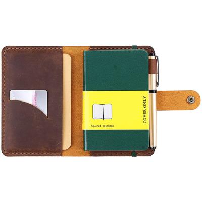 China Handmade Hard Cover Book Easy Notebook Use Notebook Leather Cover Compatible with Pocket Moleskine for sale