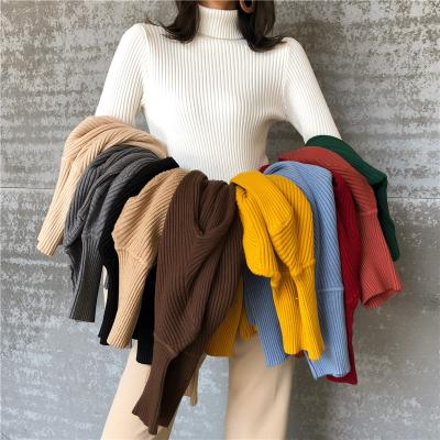 China New 2023women's breathable turtle neck, gaiters, long-sleeved sweaters, thickened and tight sweaters for sale