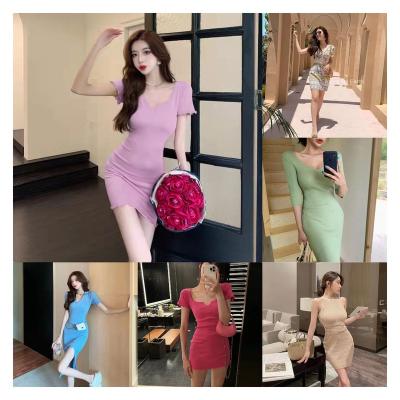 China Wholesale Cheap new summer pure casual women's dress Anti-wrinkle colored women's wear sexy top women's dress for sale