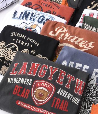 China 100% Anti-wrinkle cotton elastic high quality t-shirt custom made screen printed men's t-shirt wholesale for sale