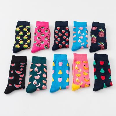 China Wholesale Custom Logo Sporty Squeezed Fruit Dress Comfortable Cotton Stockings Soft Sport Socks for sale