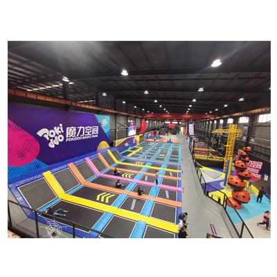 China PVC Pokiddo Trampoline Park Game Free Jumping Indoor Trampoline for sale