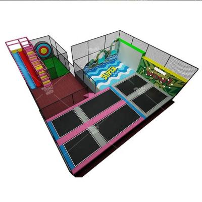 China PVC Pokiddo Custom Design Kids And Adults Indoor Playground Trampoline Park for sale