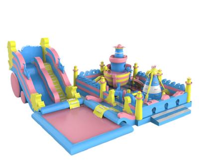 China PVC 0.45MM(840D)-0.55MM(1000D) Bouncy Castle Inflatable Bouncer Commercial Jump Bounce House For Kid Party Combo With Inflatable Water Slide Castle for sale