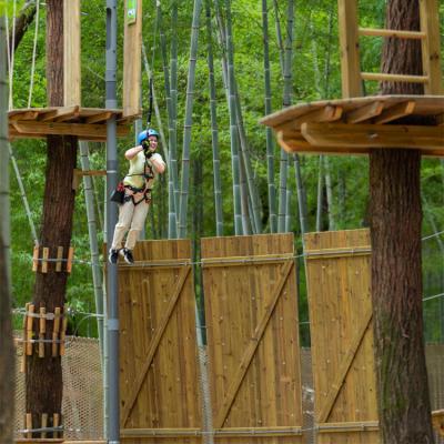 China Tree Trekking Rope Challenge Course Adventure Tree Park Wooden Outdoor Adventure for sale