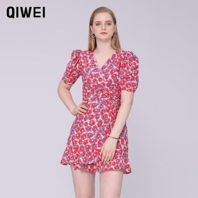 China Wholesale Washable Sexy Women's Summer Niche Sundress Vintage Floral Sundress Bodycon Dress for sale