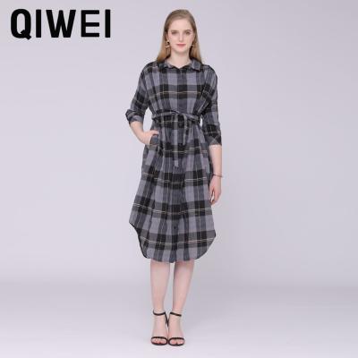 China Washable Women Office Suit Women Short Sleeve Dresses Shirt Dresses Casual Women for sale