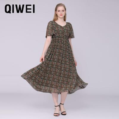 China Fashionable Slim Casual Wear Smart Breathable Elegant Holiday Long Dress Ladies Custom Made for sale