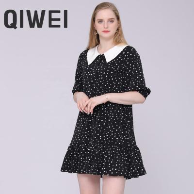 China Washable Summer Chiffon Fabrics For Women Dress Breathable Crew Neck Homecoming Dresses for sale