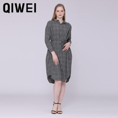 China Washable Plus Size Women's Dresses Shirts For Women Ladies Smart Casual Dress Shirt Dresses Casual Women for sale