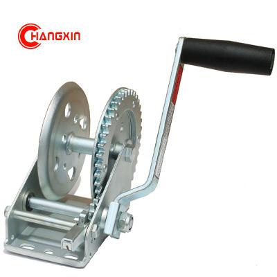 China Manual Trailer Parts 1000LBs Drum Hand Winch Winch for sale