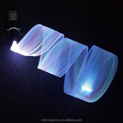 China Led Fiber Optic LED Lights Fiber Optic Grid Fiber Net Light Mesh For Ceiling Tree Lighting Decoration for sale