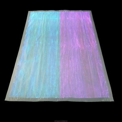 China LED Fiber Optic Cloth Fiber Mesh LED Luminous Remote Control Tablecloth - RGB LED Light Up Fiber Optic Cloth Material for sale