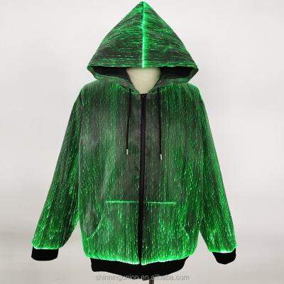 China Led Fiber Optic Hoodie Smart LED Fiber Optic Hoodie - Hot Sale LED Light Up Pullover Men's Hoody for sale