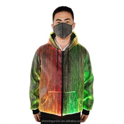 China Led Fiber Optic Hoodie Dance LED Carnival Light Hoodie - LED DJ Hoodie RGB Led Fiber Optic Hoody for sale