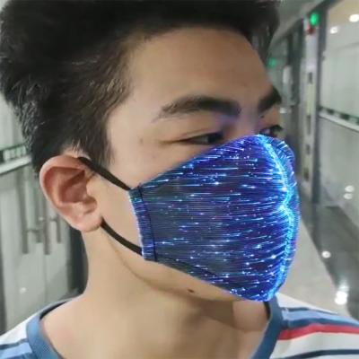 China Led Facial Masks LED Face Masks - RGB LED Light Up Fiber Optic FaceMask For Men Adult Women for sale