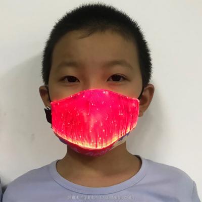 China Led Facial Children LED Facemask - 7 Colors RGB LED Fiber Optic Masks Light Up Kids Facemasks For Kids Boys Girls for sale