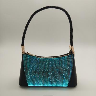 China Fashion LED Handbag Light LED Input Fiber Optic Light Up Bags for sale