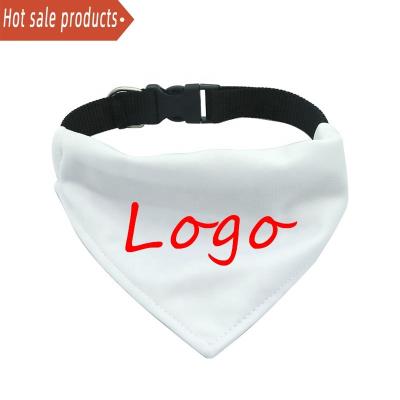 China Viable Hot Sales Amazon Pet Bandana Custom Name Logo Sublimation Printing Dog White Amazon Mask Adjustable Scarf Bandanas for sale