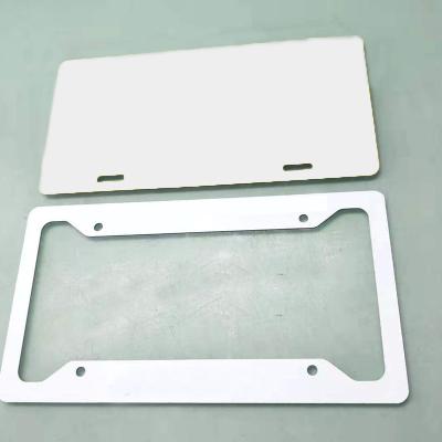 China Custom logo metal stainless steel car plate frame wholesale stainless steel plate decoration license plate frame for sale