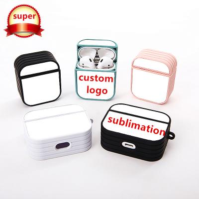 China Fashion Sublimation Earphone Cover Custom Print Picture 2D Logo For Apple Airpod Pro Case White For Airpods Sublimation Case Silicone PC for sale