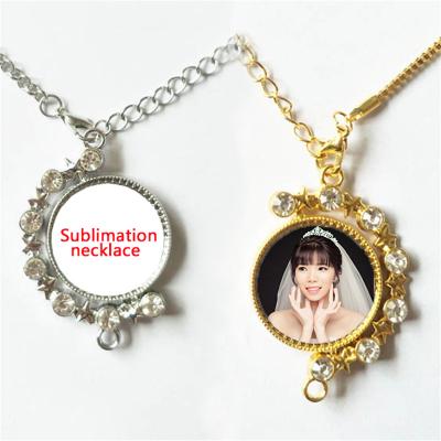 China Unisex Iced Out Rotating Hiphop Hip Hop Style Outlet Rope Chain Photo Necklace Jewelry Gift Necklaces Custom Sublimation for sale