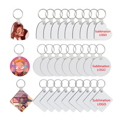 China Wholesale High Quality Key Chain Custom Die-cut Sublimation Key Chain Holder Blank Key Chain MDF Keychains Wooden Blank Material New for sale