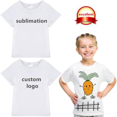 China Anti-Wrinkle Sublimation Kids T Shirts For Boys Kids T-shirt Blank Girl For Tee Shirt 100% Polyester Cotton Feel Printing Custom Logo Sublimated for sale