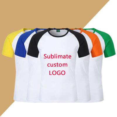 China Wholesale High Quality Unisex Anti-Wrinkle Blank Polyester T-Shirts Tee Shirts OEM Simply 100% Custom Printing With Logo Design Sublimation Men for sale