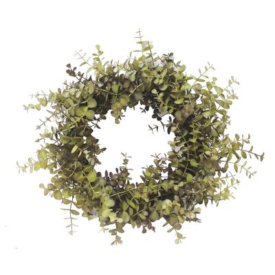 China Wholesale Color Christmas Fall Decoration Wreath Autumn Supplies Realistic Looking Farmhouse Eucalyptus Decorative Wreath for sale