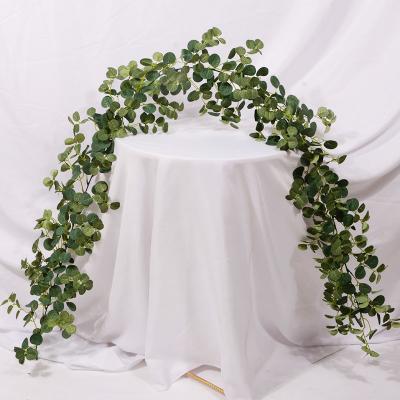 China Environmental RTS BUY NOW High Quality Full Garland Wedding Table Decor Artificial Greenery Eucalyptus Leaves Garland for sale