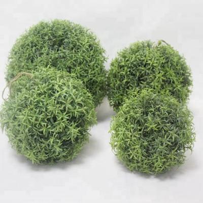 China New Fashion Artificial Grass Rosemary Ball Realistic Looking Artificial Foliage Wall Decoration for sale