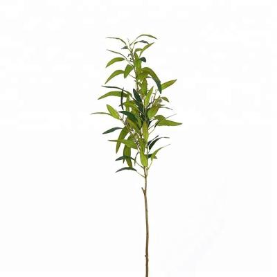 China Xiamen Plant Realistic Looking Artificial Greenery Leaves Tree Branch Eucalyptus Leaves Artificial Foliage for sale