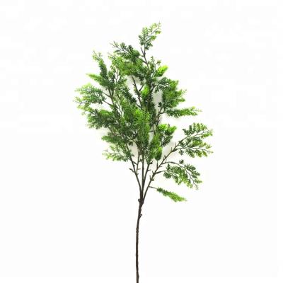 China SFL93006 Decorative Plastic Christmas Tree Branches Cypress Stem Green Plastic Cypress Leaves With Pinecone for sale