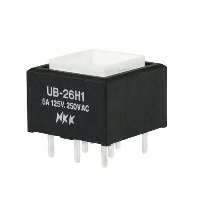 China NKK Switches UB-26H1 Japan UB-26H2 NIKKAI UB-26H UB26KKW015F Push Button Switch for sale