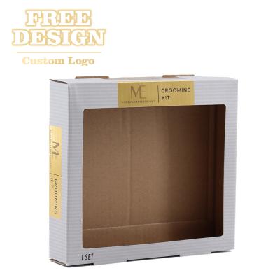 China Recyclable Eco Friendly Free Sample Custom Printed Gift Packaging Box With Window for sale