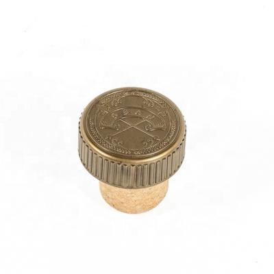 China Non Spill High Quality Sintered Cork Stopper With Plastic Cap For Brandy And Other Alcoholic Beverages for sale