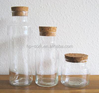 China Non spill tapered cork lid for glass bottle cork stopper for drysaltery glass jar for sale