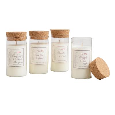 China Non Puddle Customs Tapered Ceramic Cork Lids Eco-Friendly For Various Glass Candle for sale