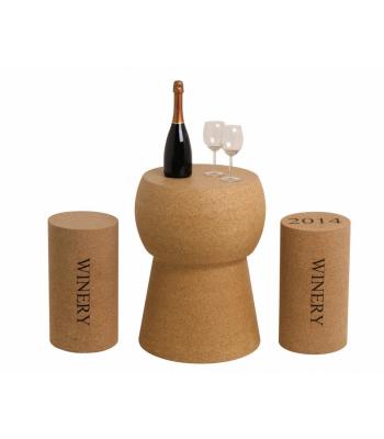 China Decorative Cork Champagne Cork Chair Solid Stools Cork Furniture For Wine Celler for sale