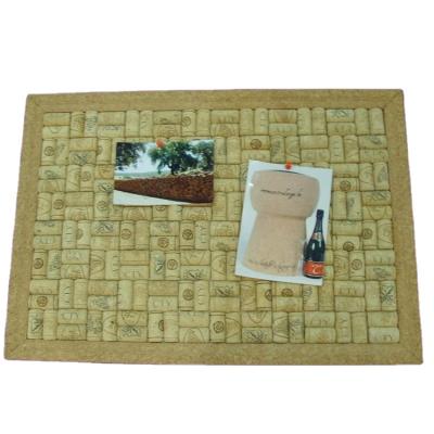 China Hot Selling High Quality Portugal Cork 5mm Nature Color Cork Notice Board DIY Message Board Bulletin Boards for sale