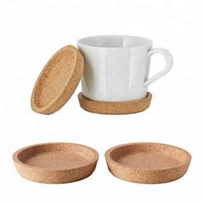 China Customized drinks cork place mat and standable empty cork coaster for coffee cup cork tray sering coaster for sale