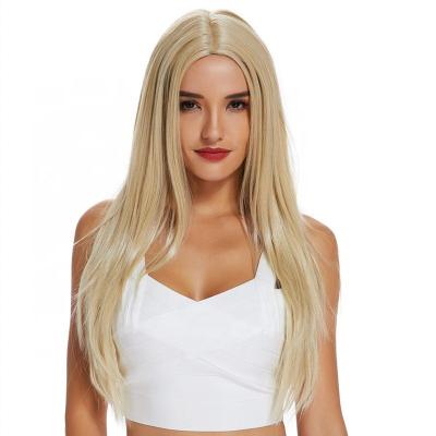 China Dropshipping Full Straight Transparent 613 Lace HD Frontal Wig Pre Plucked Blonde Straight Lace Front Human Hair Wigs For Women for sale