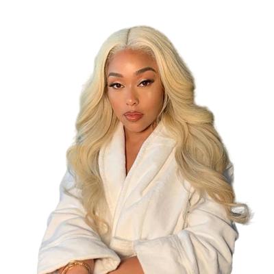 China Princess Hair Wigs HD Makeup Transparent Straight 613 Lace Frontal Wig Pre Plucked Blonde Straight Lace Front Wig For Women for sale