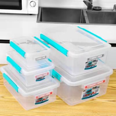 China New Household Items Airtight Plastic Airtight Storage Box Cool Storage Bin With Strip Lid Sealed Airtight Bin for sale