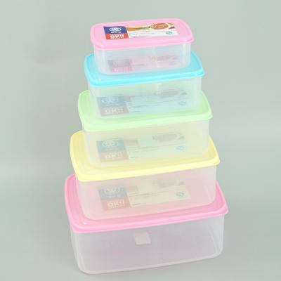 China Modern Household Items Plastic Fresh Box Food Organizer Food Box Lunch Box Crisper Plastic Box for sale