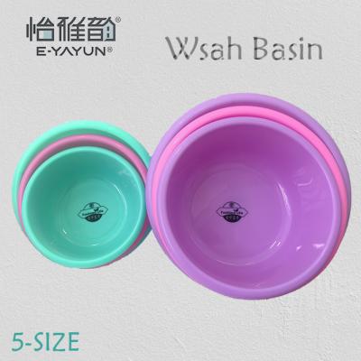 China Good Quality PP Wash Basin Factory Price Home Basin 6 Height Round Wash Basin for sale