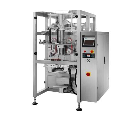 China Large Volume Food Gusset Bag Multi Head Packing Machine For Potato Chips Rice Petfood for sale